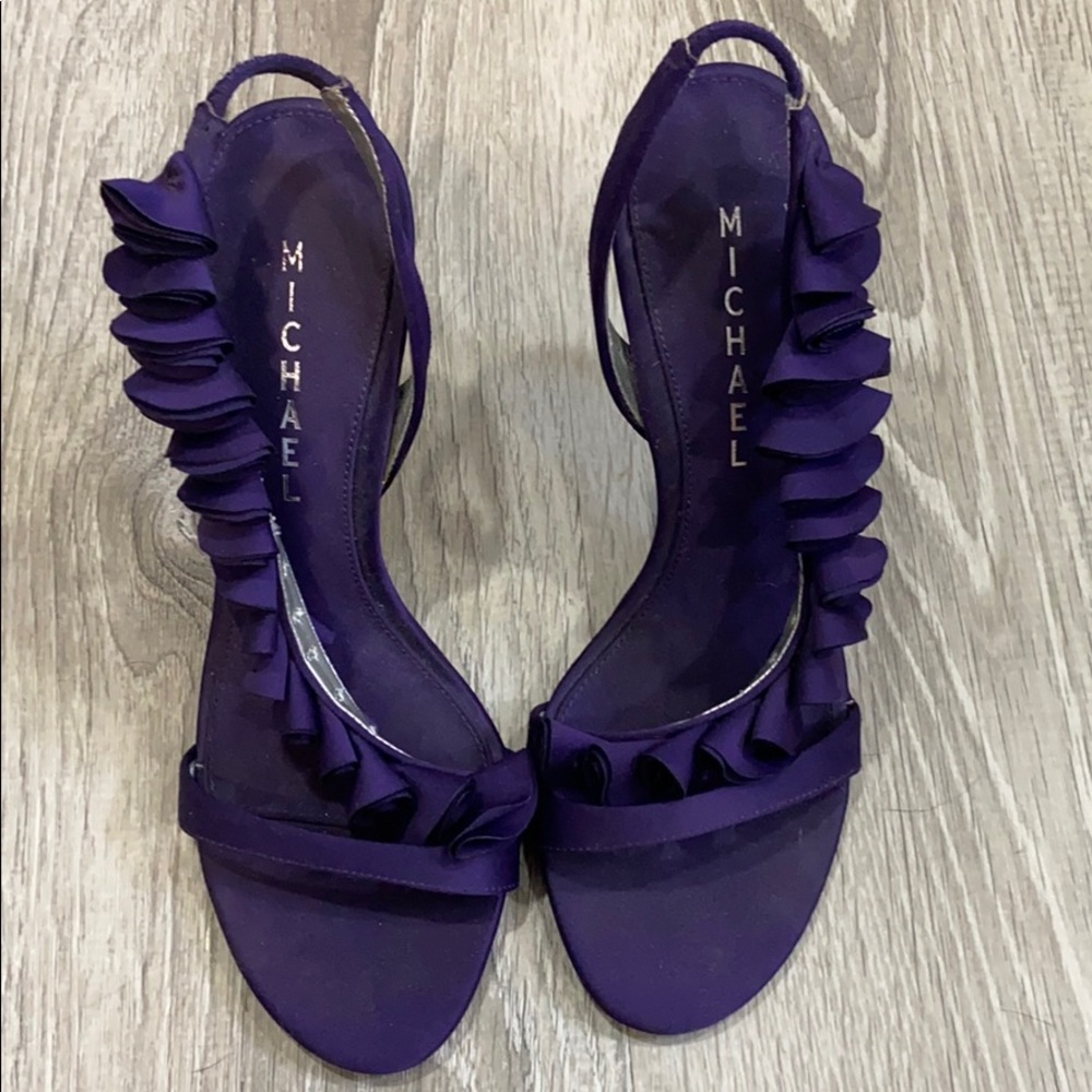 Michael Purple Ruffle Heels